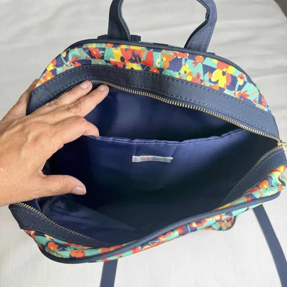 Lularoe Multicolor Floral Large Laptop Supply Canvas Backpack New